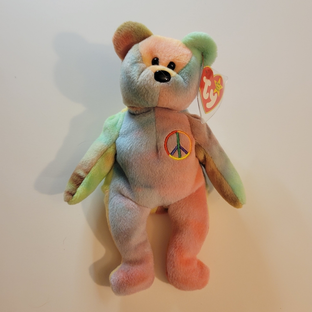 Peace Beanie Baby 1996 Pastel Rainbow Colors